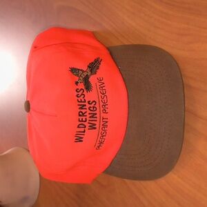 Vtg Wilderness Wings Pheasant Preserve Effie MN Strap-on Cap Hat OSFA